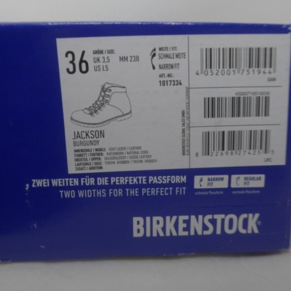 SALE Birkenstock Jackson Ochre Burgundy Red Leather Ankle Boots EU 36 US 5 NEW - Picture 13 of 15